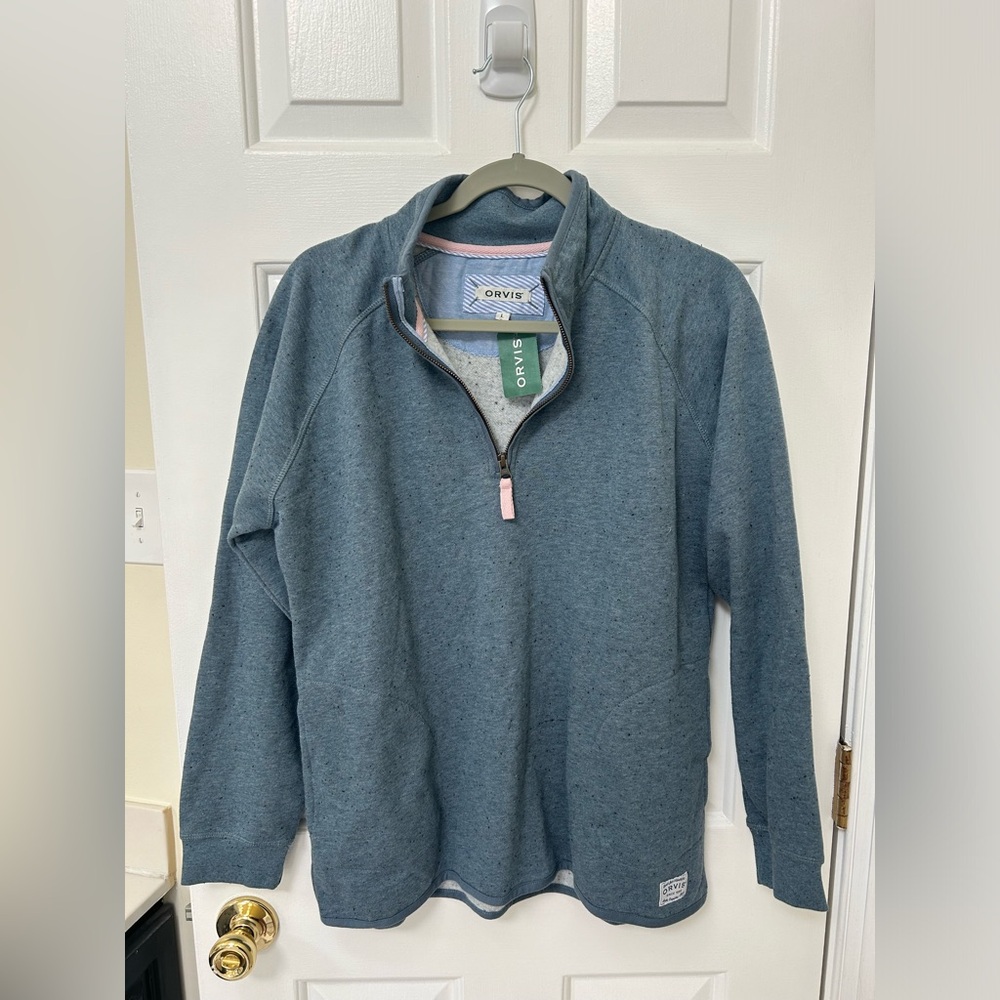Light Blue Orvis Quarter-Zip Jacket